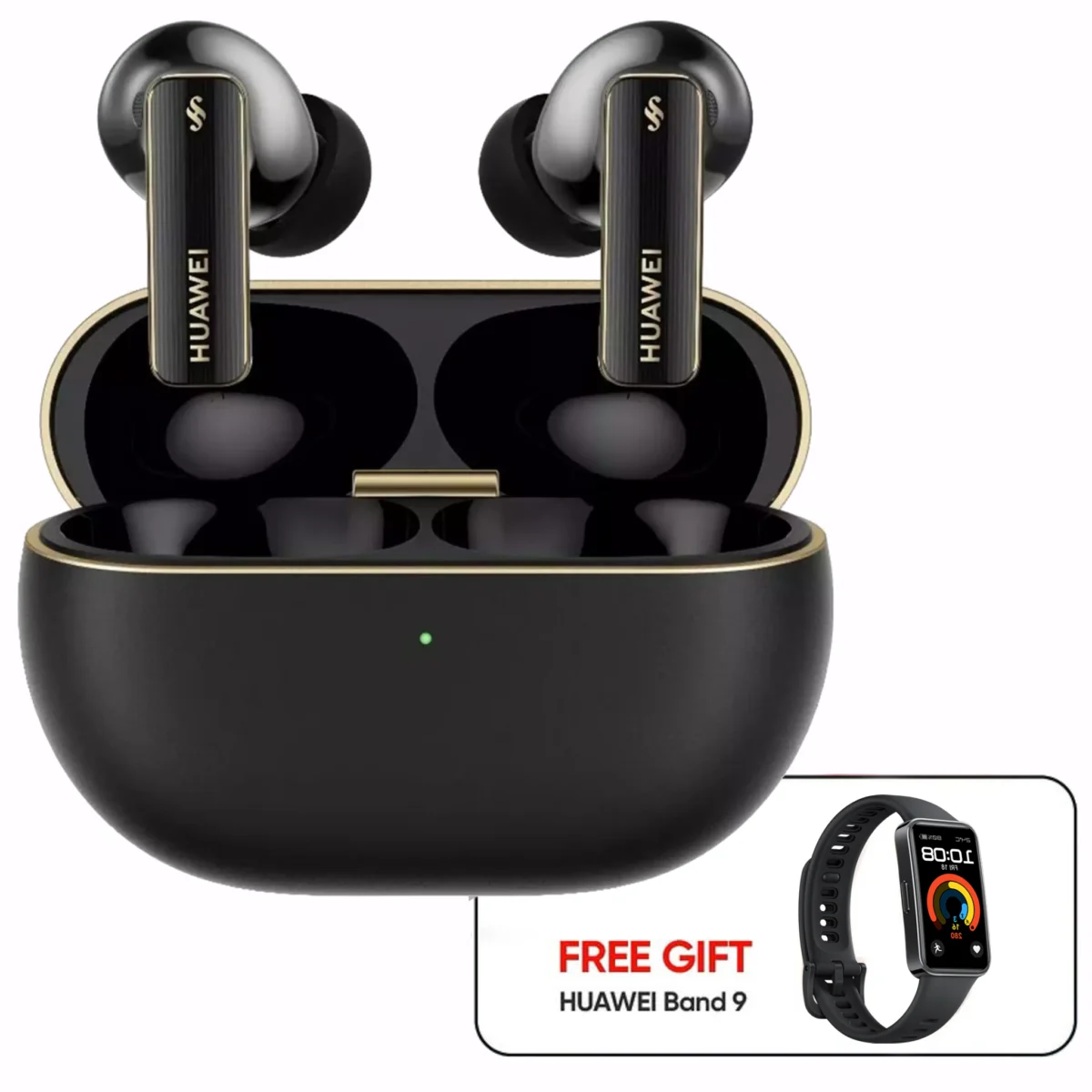 Huawei FreeBuds Pro 4 Wireless Earphones – Black + Free Gift Band 9 - Image 1