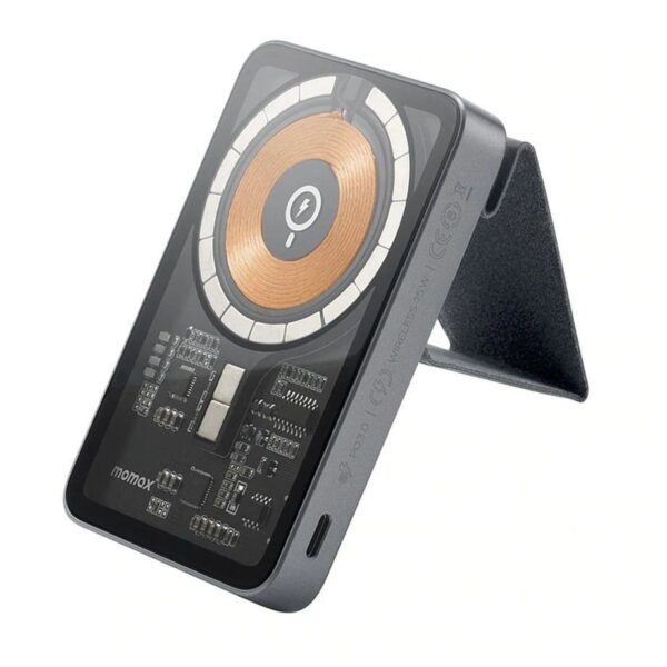 Momax Q.Mag Power 8 5000mAh Magnetic Wireless Battery Pack with Stand