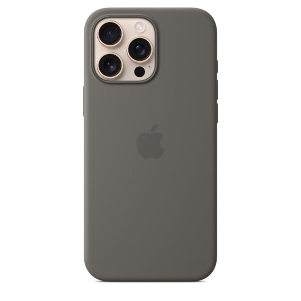 iPhone 16 Pro Max Silicone Case with MagSafe – Stone Gray