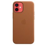 Apple iPhone Leather Case with MagSafe for iPhone 12 Mini -brown - Image 2