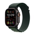 Apple Watch Ultra 2 GPS + Cellular 49mm Black Titanium Case Dark Green Alpine Loop - Large