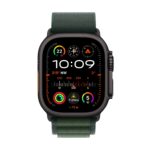 Apple Watch Ultra 2 GPS + Cellular 49mm Black Titanium Case Dark Green Alpine Loop - Large - الصورة 2