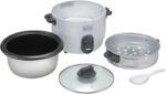 Black & Decker Rice Cooker, 700W Power, 1.8L, Removable Non-Stick Bowl & Steaming Tray with Water Level Indicator, Glass Lid & Cool Touch for Healthy Meals - Image 2
