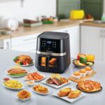 Black & Decker XXL 2 KG/8.5 L Air Fryer, 5.6L Basket , 1800W, Touch Screen, 12-in-1 With Rapid Hot Air Circulation For Frying, Grilling, Broiling, Roasting