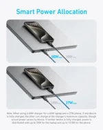 Anker 2-in-1 USB-C to USB-C Cable (4 ft, 140W) -Black - الصورة 2