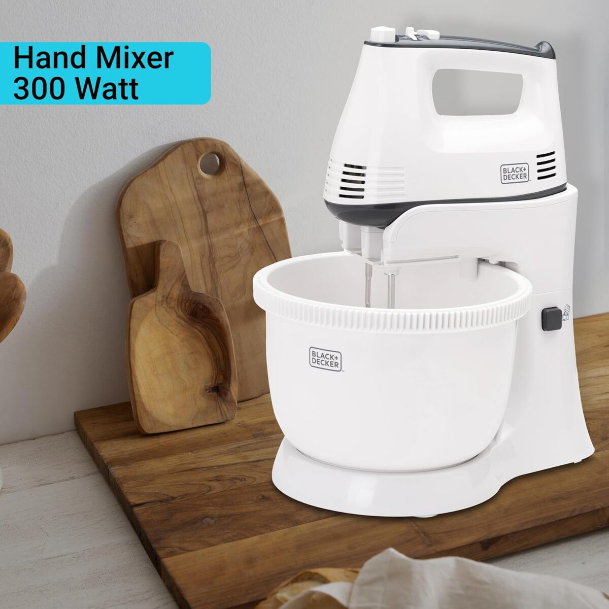Black & Decker M700 Plastic Bowl Stand Mixer, 300 Watt - Image 3