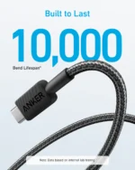 Anker 322 USB-A to USB-C Cable Braided (1.8m/6ft) -Black - الصورة 2