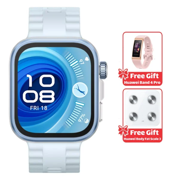 Huawei Fit 4 Pro Smart Watch – Blue Free Gift (Huawei Scale 3 & Huawei Band 4 Pro)