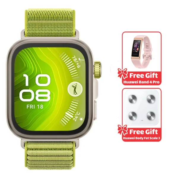 Huawei Fit 4 Pro Smart Watch – Green Free Gift (Huawei Scale 3 & Huawei Band 4 Pro)
