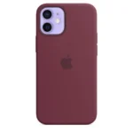 ⁦Apple iPhone 12 mini Silicone Case with MagSafe – Plum⁩ - الصورة ⁦2⁩