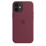 ⁦Apple iPhone 12 mini Silicone Case with MagSafe – Plum⁩ - الصورة ⁦4⁩