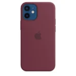 ⁦Apple iPhone 12 mini Silicone Case with MagSafe – Plum⁩ - الصورة ⁦3⁩