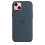 ⁦Apple iPhone 15 Plus Silicone Case With Magsafe - Storm Blue⁩ - الصورة ⁦2⁩