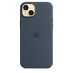 ⁦Apple iPhone 15 Plus Silicone Case With Magsafe - Storm Blue⁩ - الصورة ⁦3⁩