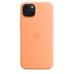 Apple iPhone 15 Plus Silicone Case With Magsafe - Orange Sorbet - Image 2