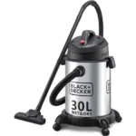 Black & Decker 30L Wet & Dry Drum Vacuum Cleaner 1610W (Stainless Steel Tank)