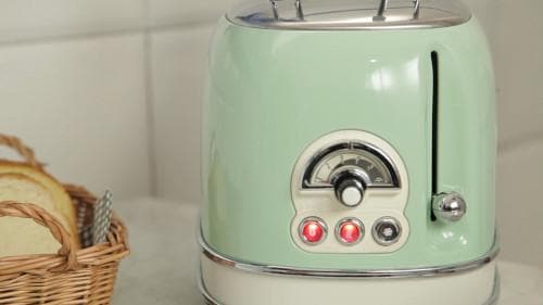 ARIETE VITAGE TOASTER 810W 2 SLICE GREEN