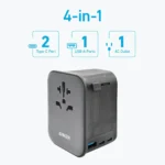 Anker Nano Travel Adapter (4-in-1, 65W) -Black - Image 2