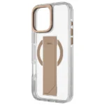 Uniq Hybrid iPhone 16 Pro (2024) 6.3 Heldro Max Magclick With Camera Stand - Taupe Gold - Image 2