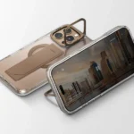 Uniq Hybrid iPhone 16 Pro (2024) 6.3 Heldro Max Magclick With Camera Stand - Taupe Gold - Image 3