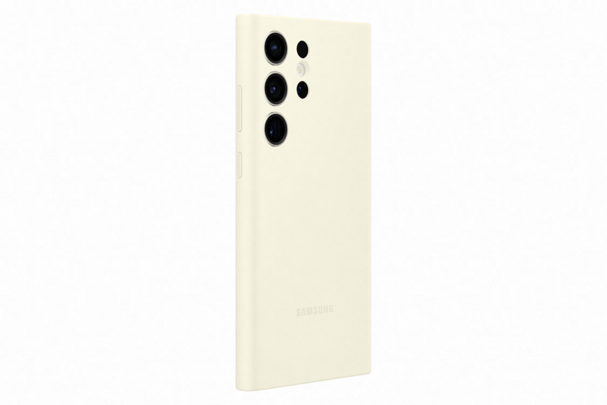 Samsung Galaxy S23 Ultra Silicone Case – Cream - Image 3