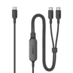 Anker 2-in-1 USB-C to USB-C Cable (4 ft, 140W) -Black