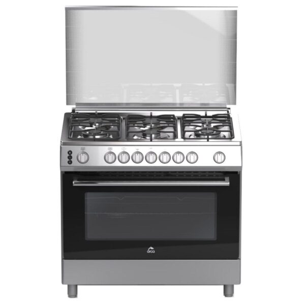 Orca Gas Cooker 6 Burners 90 x 60 cm Inox