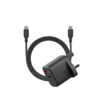 Bazic Go Port Velox Kit Bundle 1-Port USB-C & 1-Port USB-A PD 35W Wall Charger with Weave USB-C to USB-C 60W Cable - Truffle Black