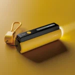 Pawa Mini 5000mAh Powerbank with Torch and Lanyard cable Yellow & Black - الصورة 3