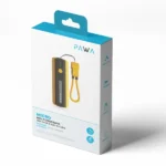 Pawa Mini 5000mAh Powerbank with Torch and Lanyard cable Yellow & Black - الصورة 2