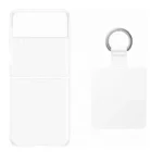Samsung Clear Cover With Ring For Samsung Galaxy Z Flip 4, Transparent - الصورة 2