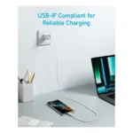 Anker 322 Usb-C To Usb-C Cable 3ft Braided - 0.9 M - 60W -White - Image 2