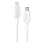 Anker 322 Usb-C To Usb-C Cable 3ft Braided - 0.9 M - 60W -White
